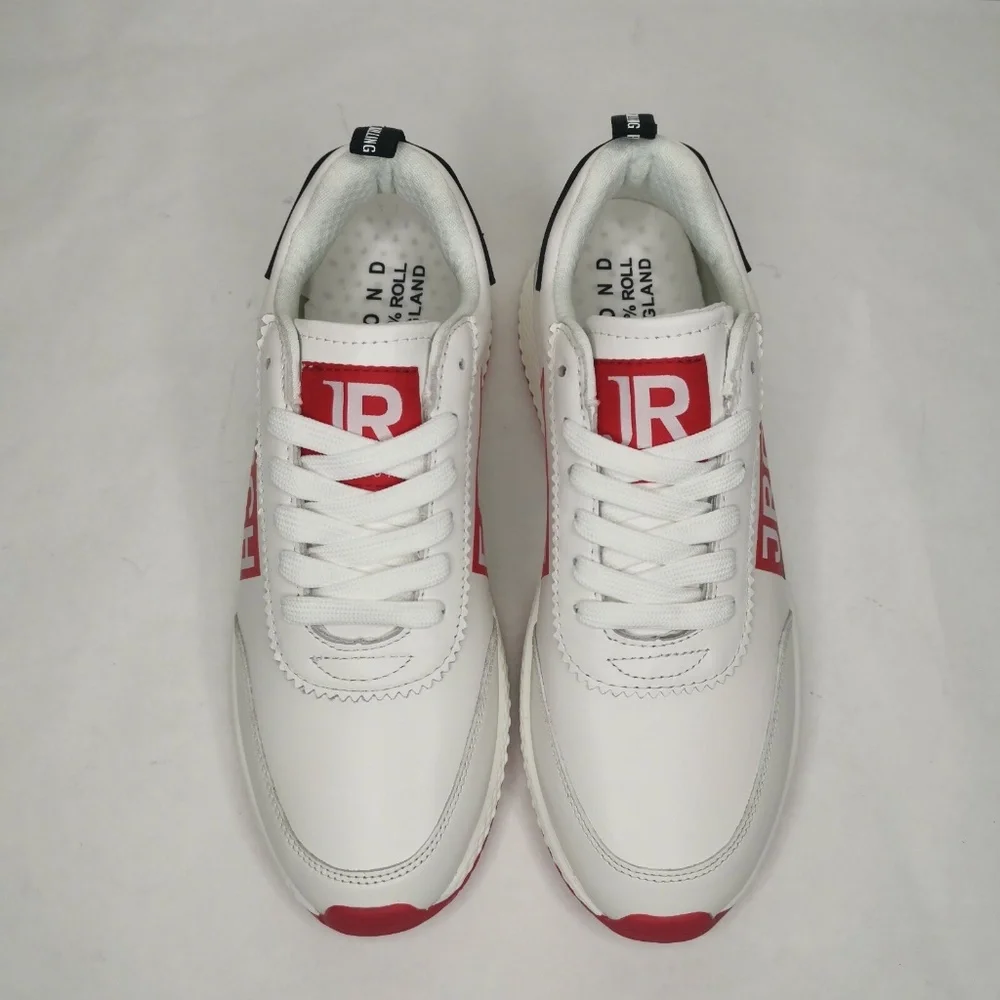 $495 - JOHN RICHMOND White and Red Logo Sneaker Women's 10 (EU 40)